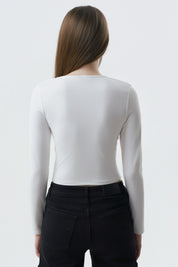 Polera Mujer Ajustado Crudo