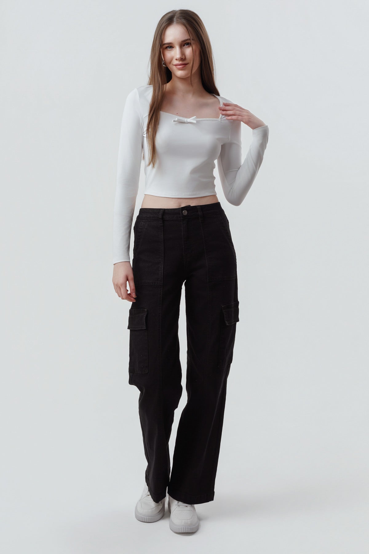 Polera Mujer Ajustado Crudo
