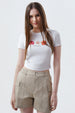 Polera Mujer Slim Blanco