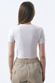 Polera Mujer Slim Blanco