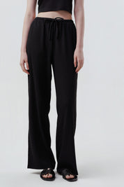 Pantalón Mujer Wide Leg Negro