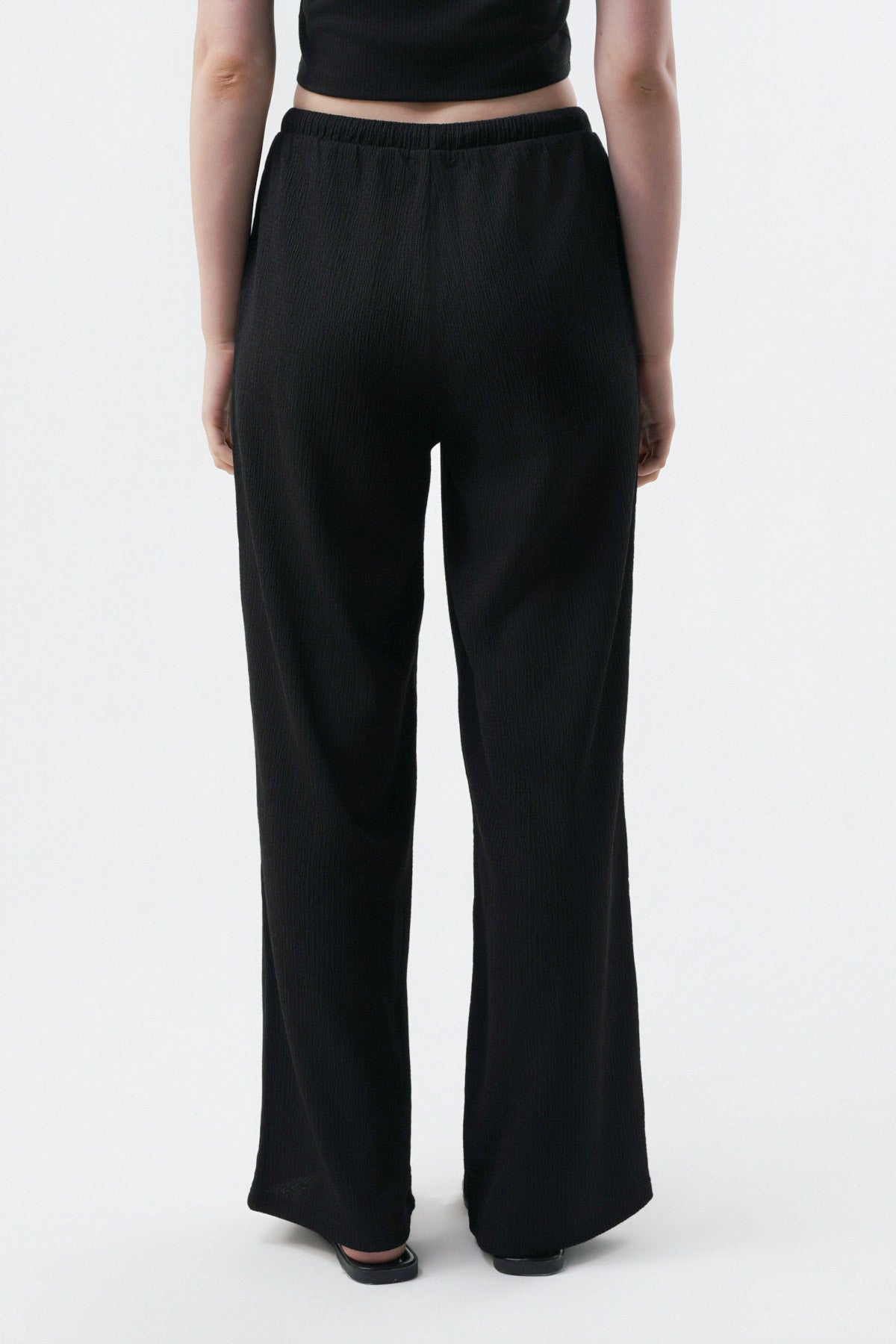 Pantalón Mujer Wide Leg Negro