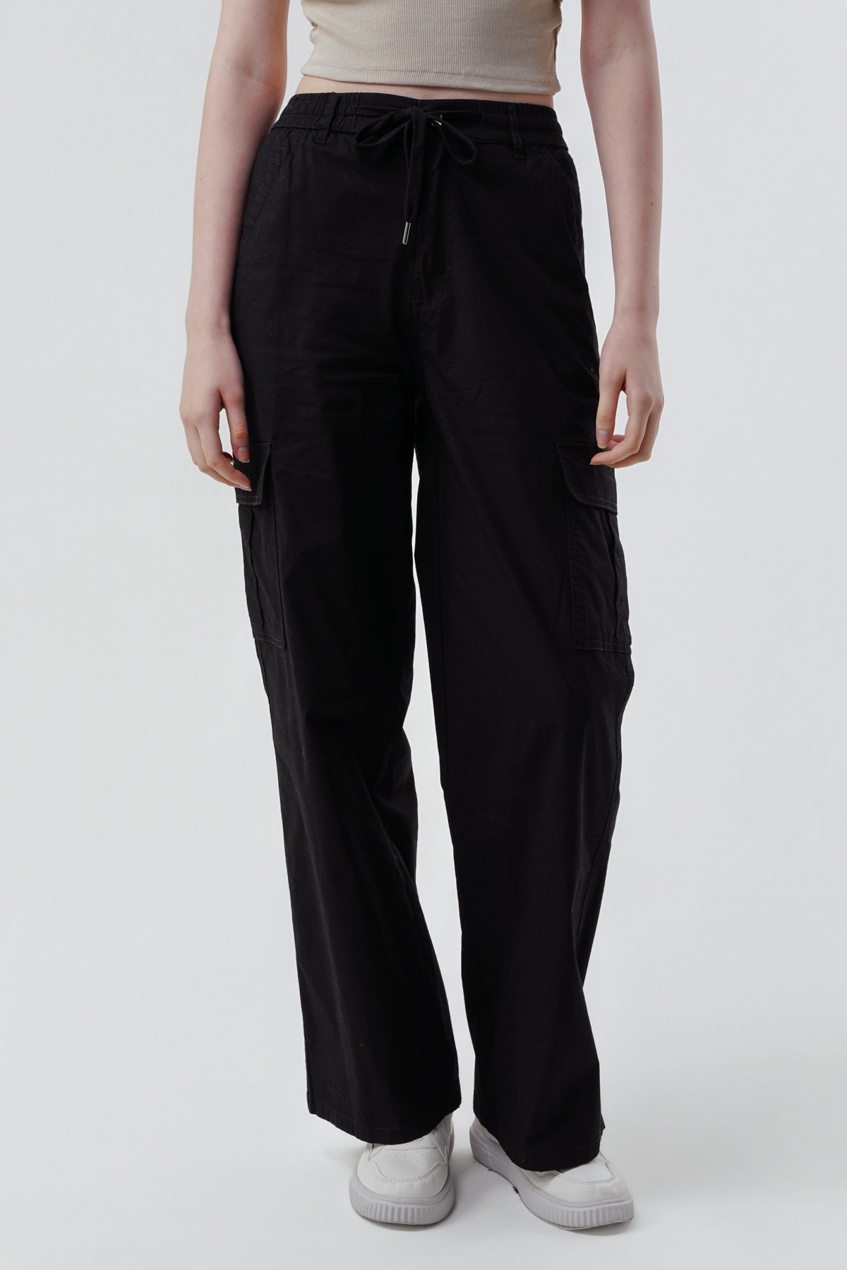 Pantalón Mujer Wide Leg Negro