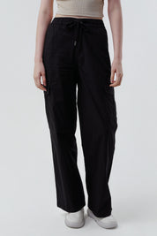 Pantalón Mujer Wide Leg Negro