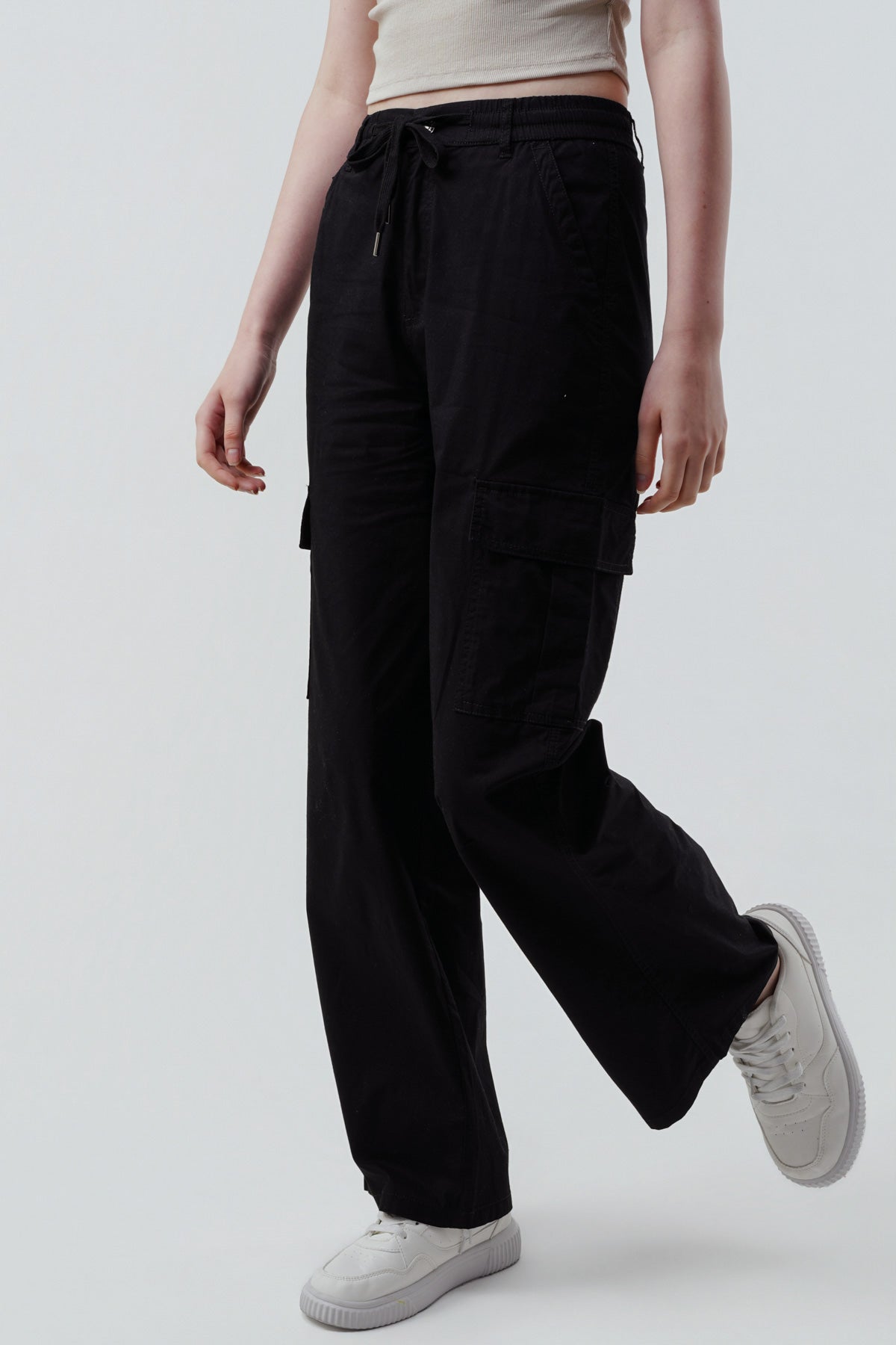 Pantalón Mujer Wide Leg Negro