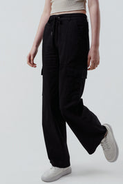 Pantalón Mujer Wide Leg Negro