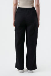 Pantalón Mujer Wide Leg Negro