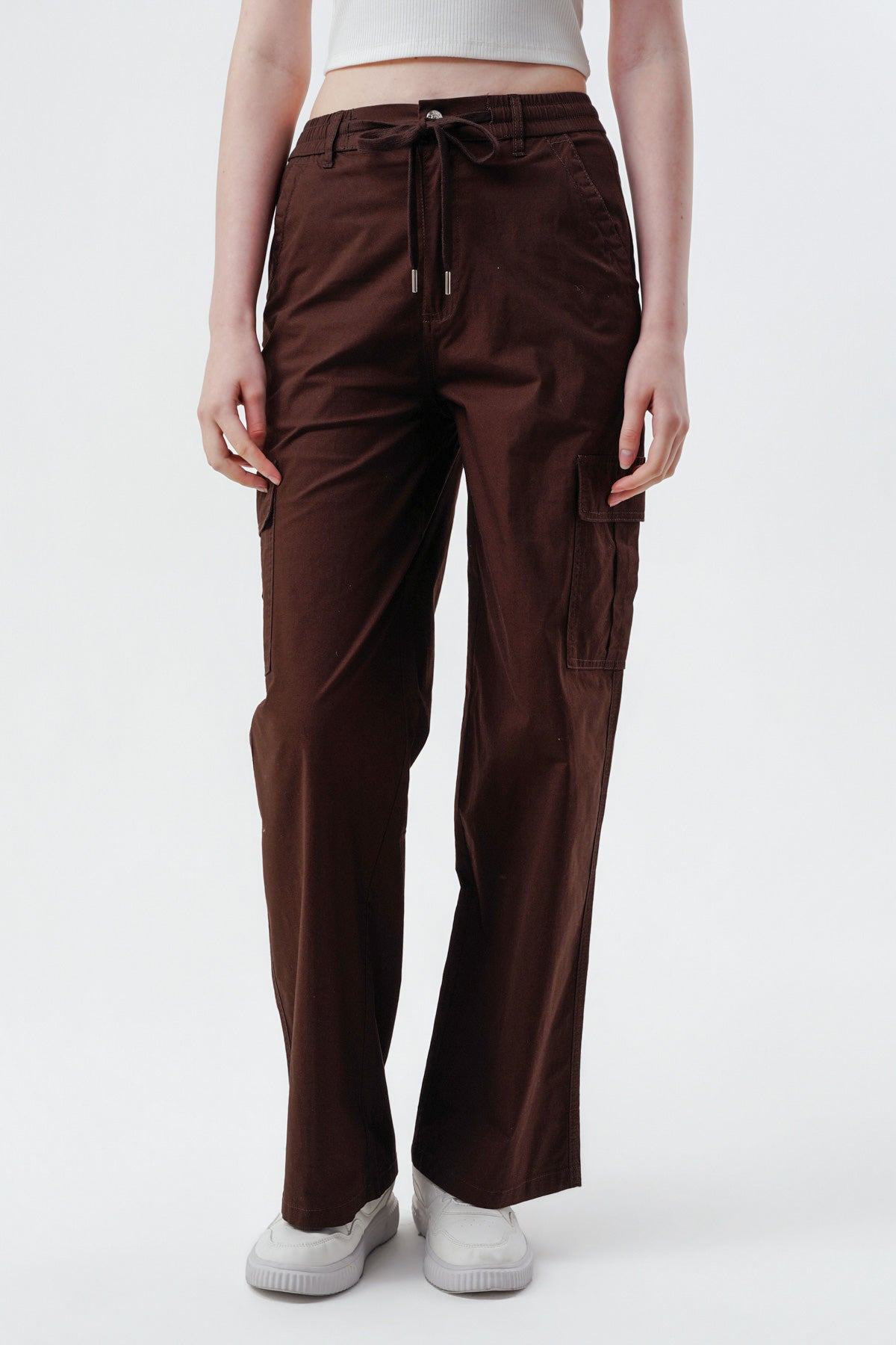 Pantalón Mujer Wide Leg Chocolate