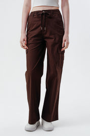 Pantalón Mujer Wide Leg Chocolate