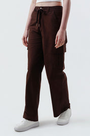 Pantalón Mujer Wide Leg Chocolate