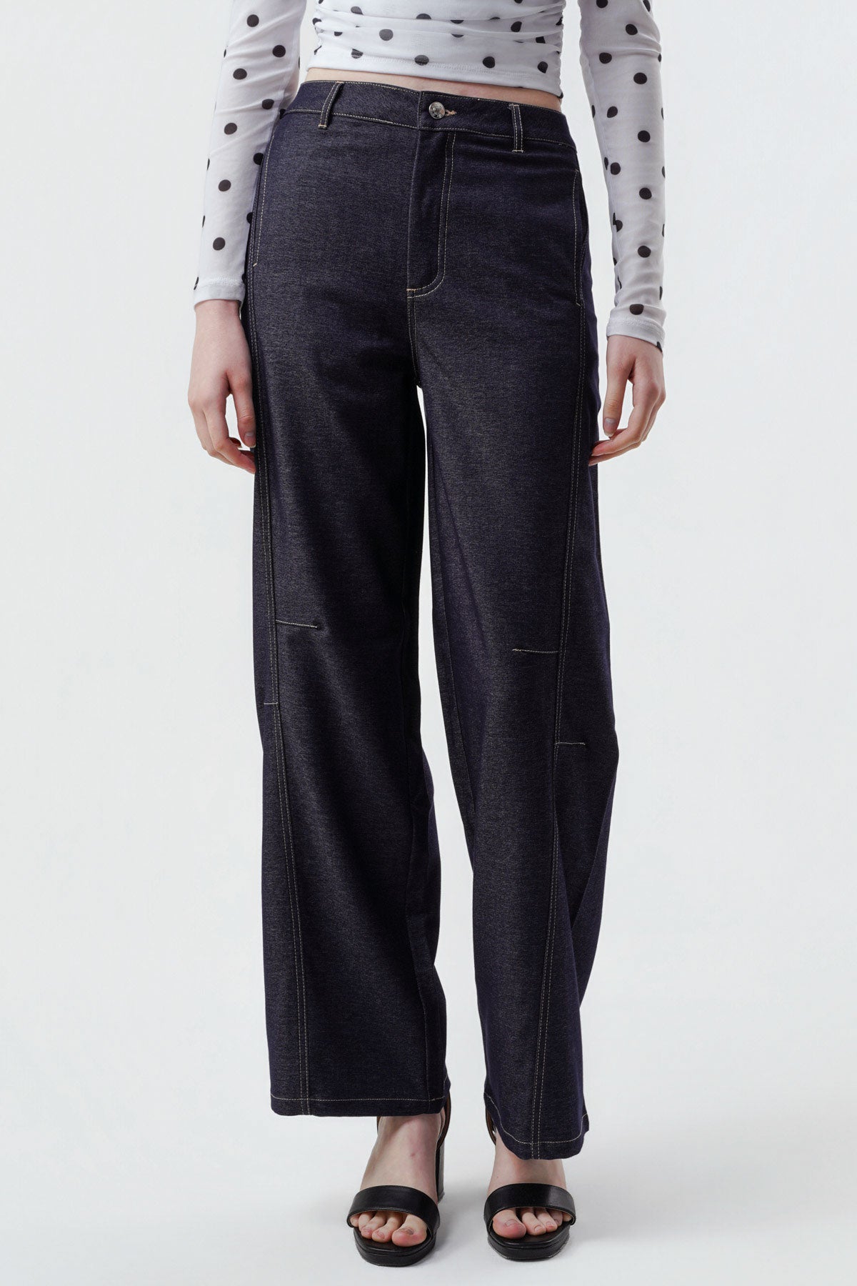 Pantalón Mujer Wide Leg Azul