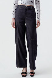 Pantalón Mujer Wide Leg Azul