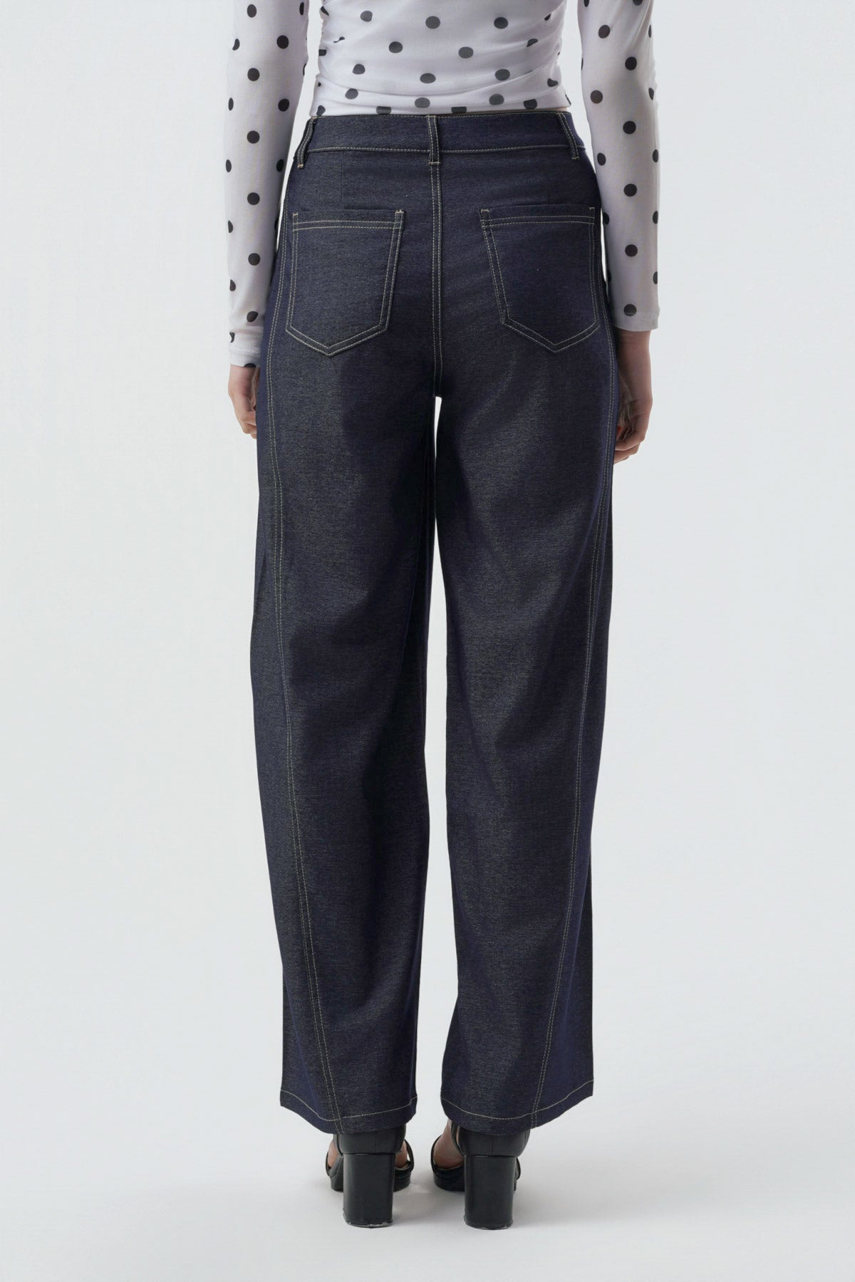 Pantalón Mujer Wide Leg Azul