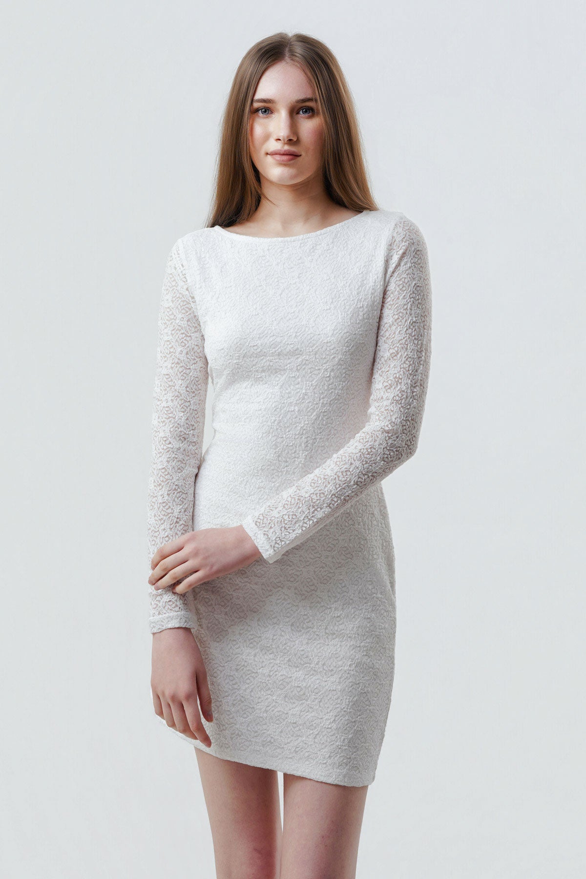 Vestido Mujer Falda Crudo