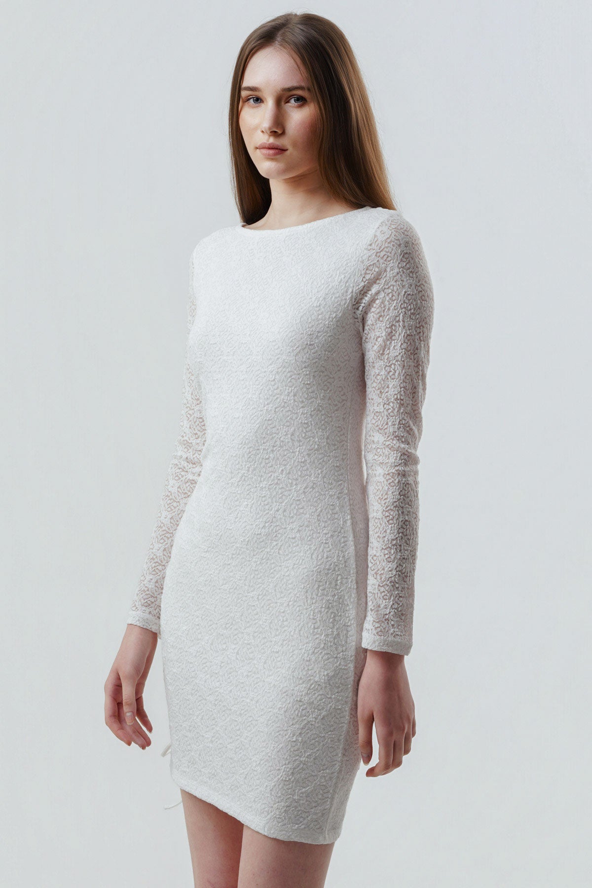 Vestido Mujer Falda Crudo