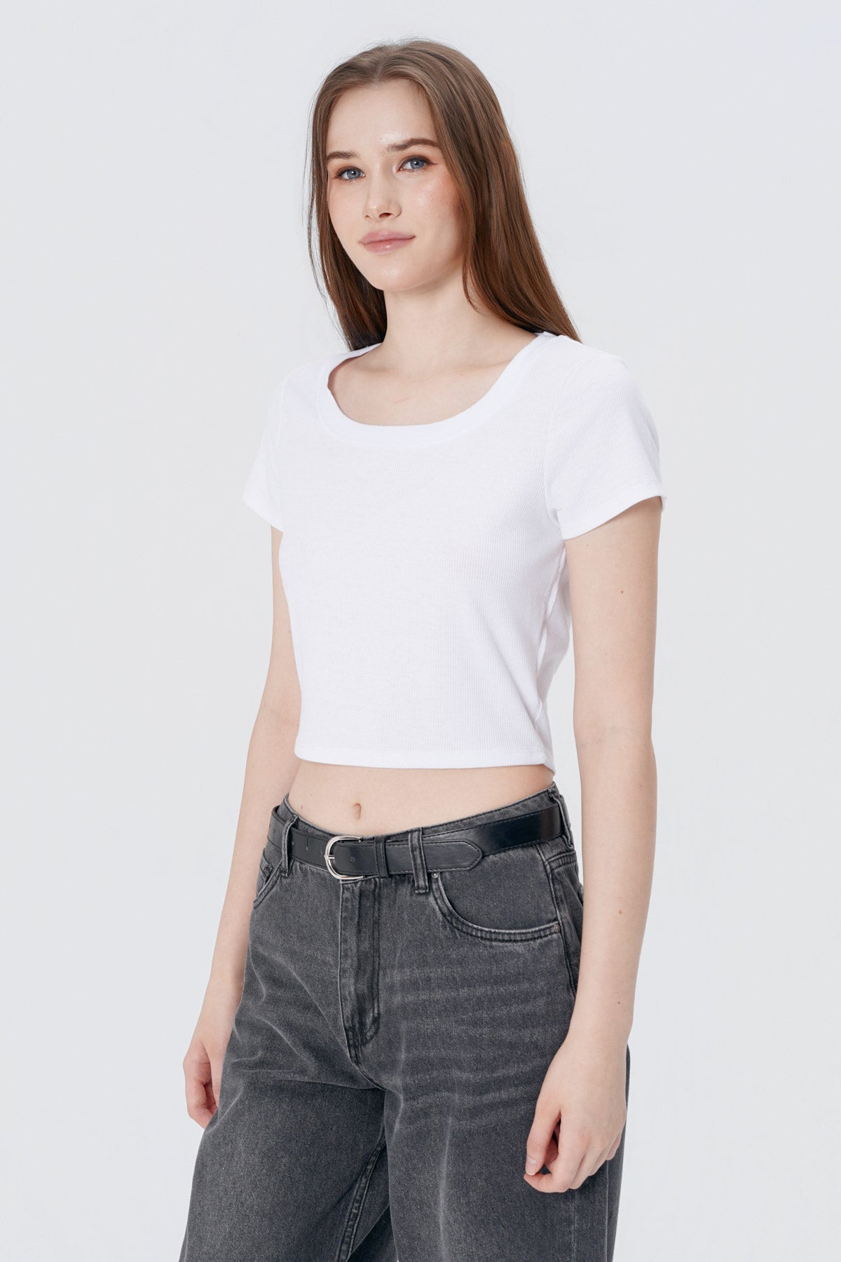 Polera Ajustada Mujer Blanco