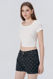 Polera Ajustada Mujer Crema