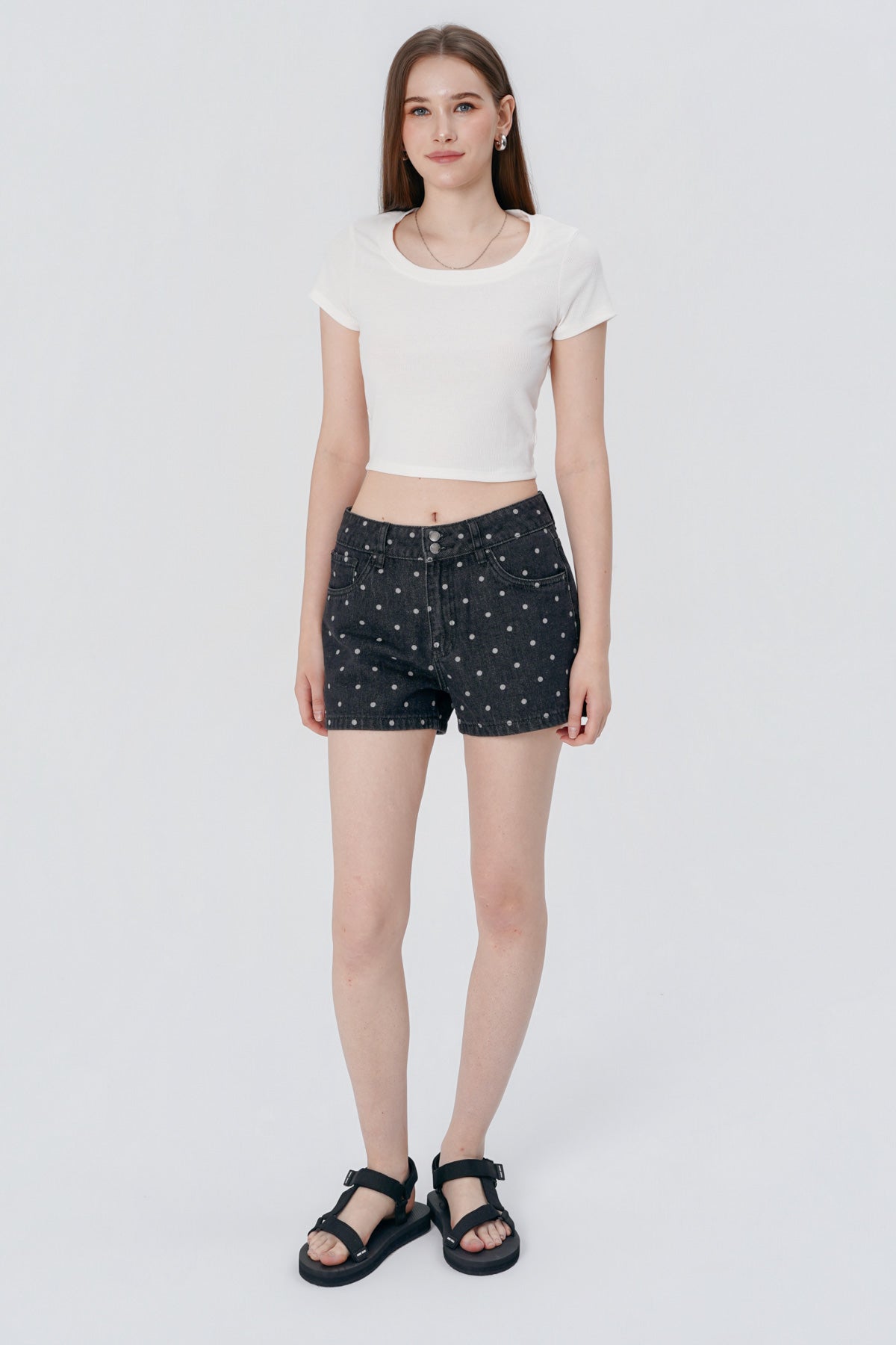 Polera Ajustada Mujer Crema