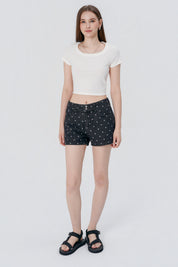 Polera Ajustada Mujer Crema