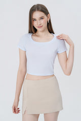 Polera Ajustada Mujer Celeste