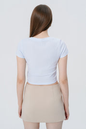 Polera Ajustada Mujer Celeste