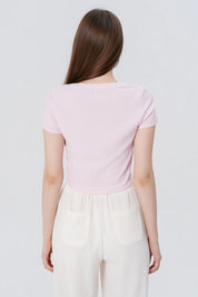Polera Ajustada Mujer Palo Rosa