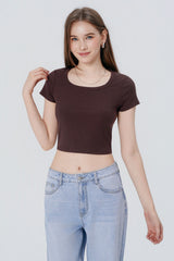 Polera Ajustada Mujer Café Oscuro
