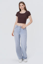 Polera Ajustada Mujer Café Oscuro