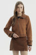 Chaqueta Mujer Slim Con Aplicación Bonded Camel