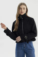Chaqueta Mujer Slim Con Aplicación Bonded Negro