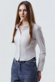 Blusa Mujer Slim Blanco
