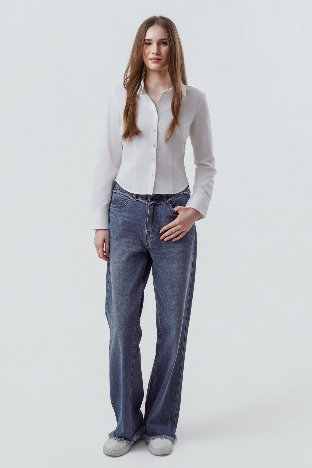 Blusa Mujer Slim Blanco