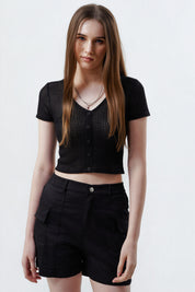 Polera Mujer Slim Negro
