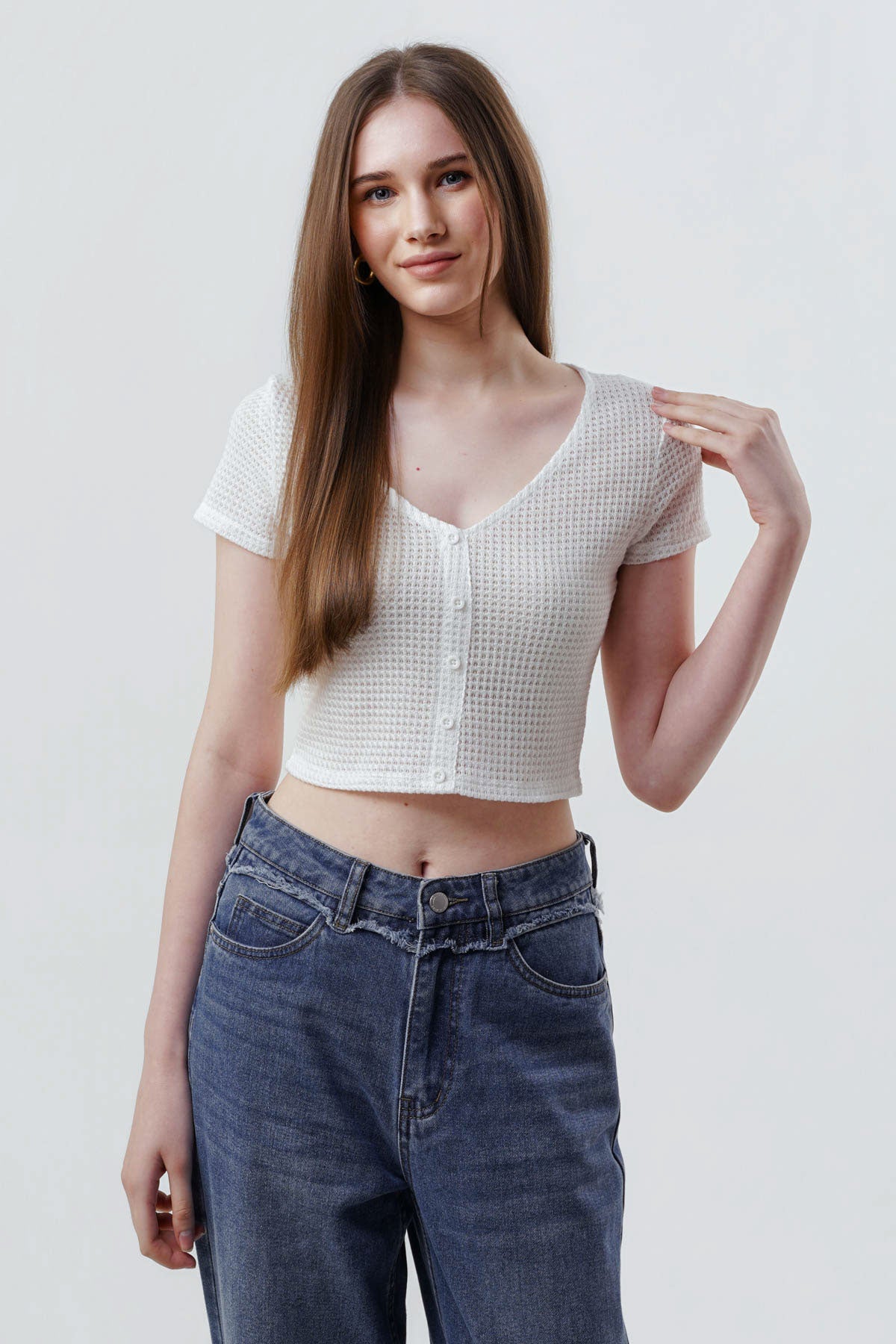 Polera Mujer Slim Crudo
