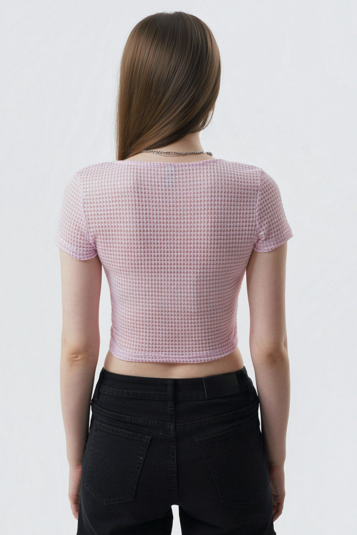 Polera Mujer Slim Rosado Claro