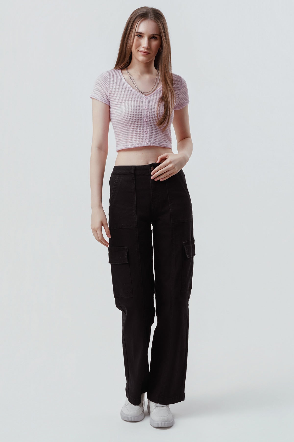 Polera Mujer Slim Rosado Claro