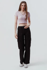 Polera Mujer Slim Rosado Claro