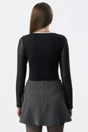 Polera Ajustada Mujer Negro
