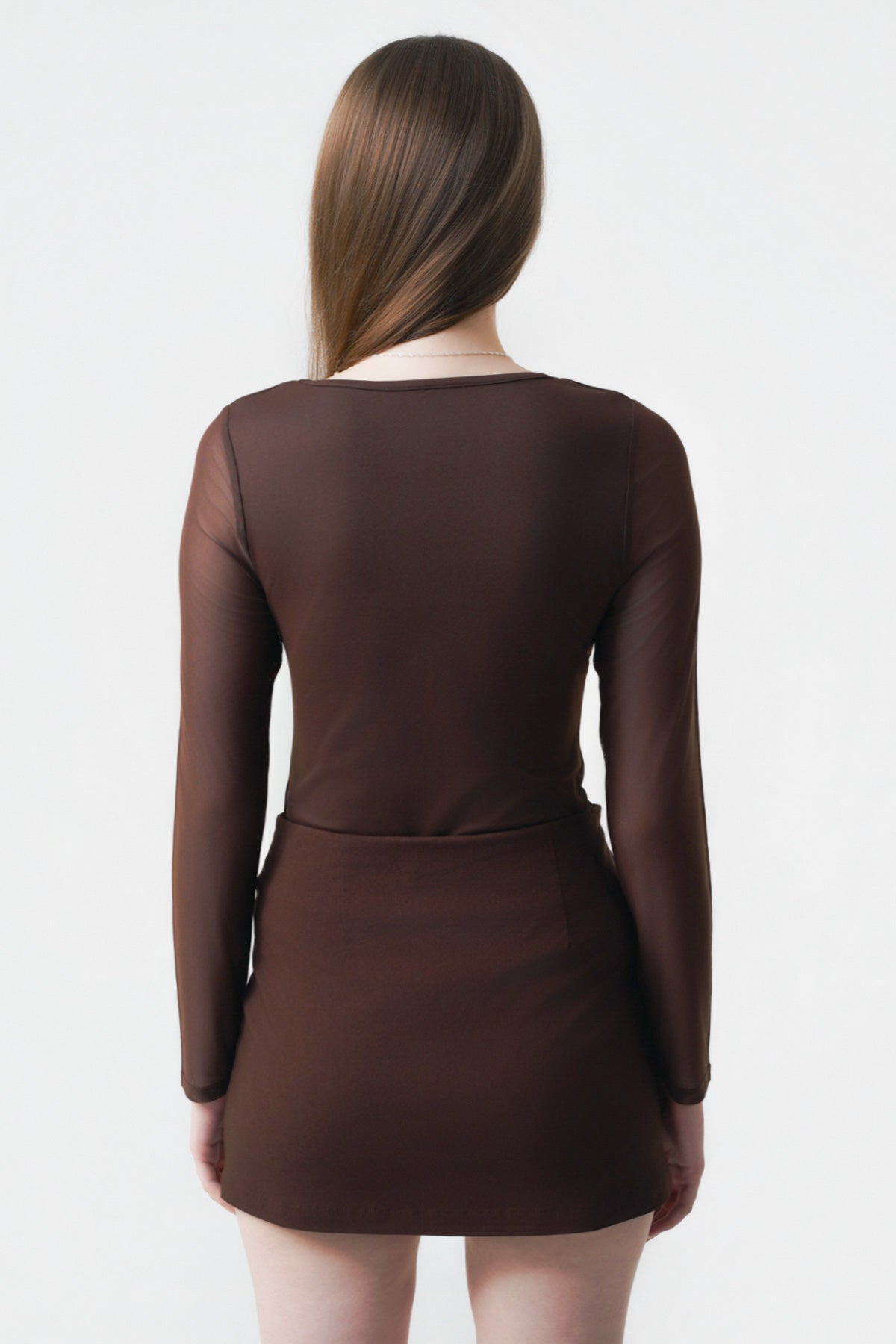 Polera Ajustada Mujer Chocolate