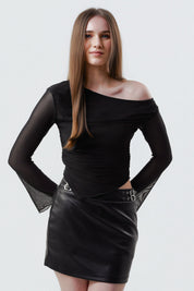 Polera Mujer Slim Fit Negro