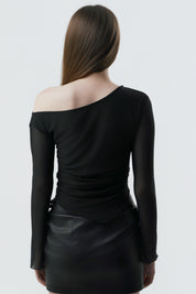 Polera Mujer Slim Fit Negro