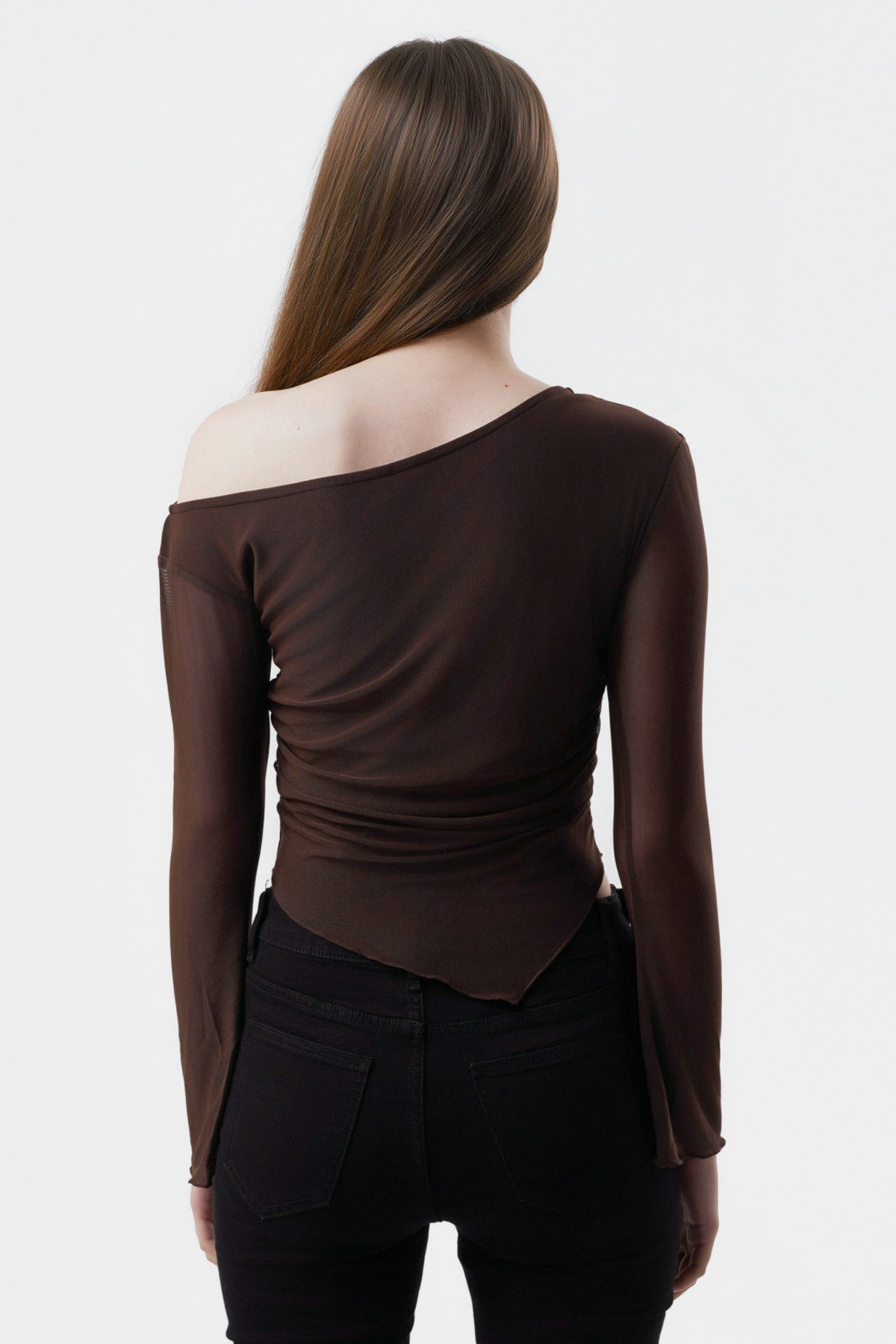 Polera Mujer Slim Fit Chocolate