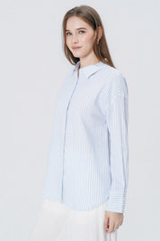 Blusa Loose Mujer Celeste
