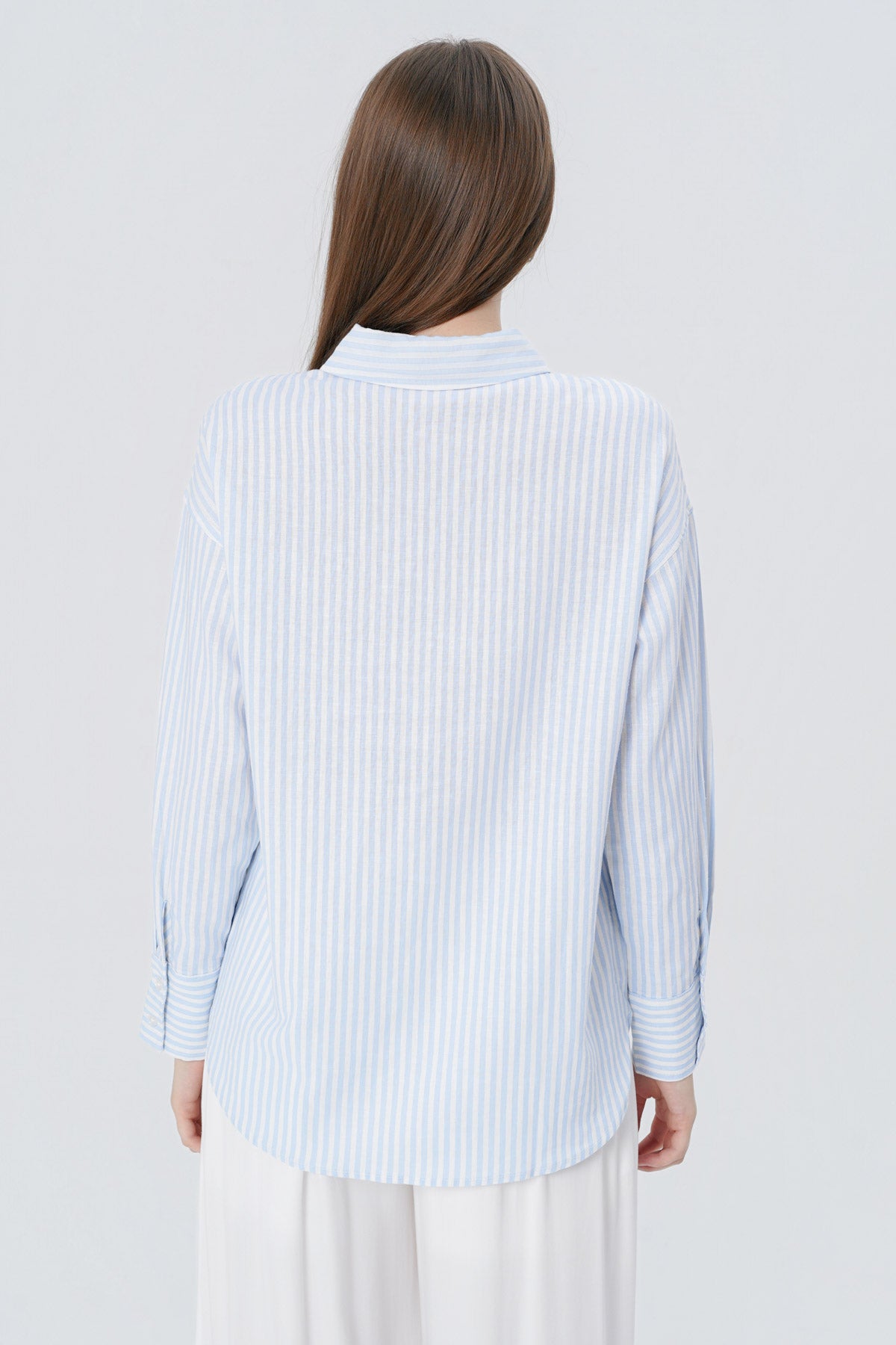 Blusa Loose Mujer Celeste