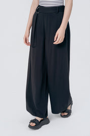 Pantalón Wide Leg Mujer Negro