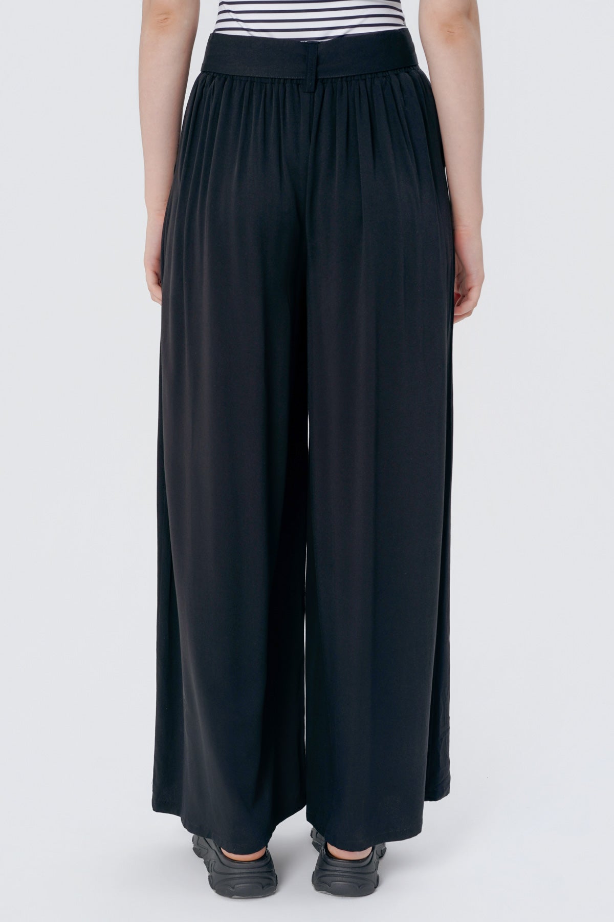 Pantalón Wide Leg Mujer Negro