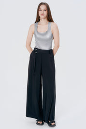 Pantalón Wide Leg Mujer Negro