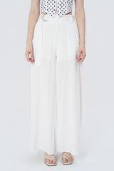 Pantalón Wide Leg Mujer Crudo