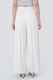 Pantalón Wide Leg Mujer Crudo
