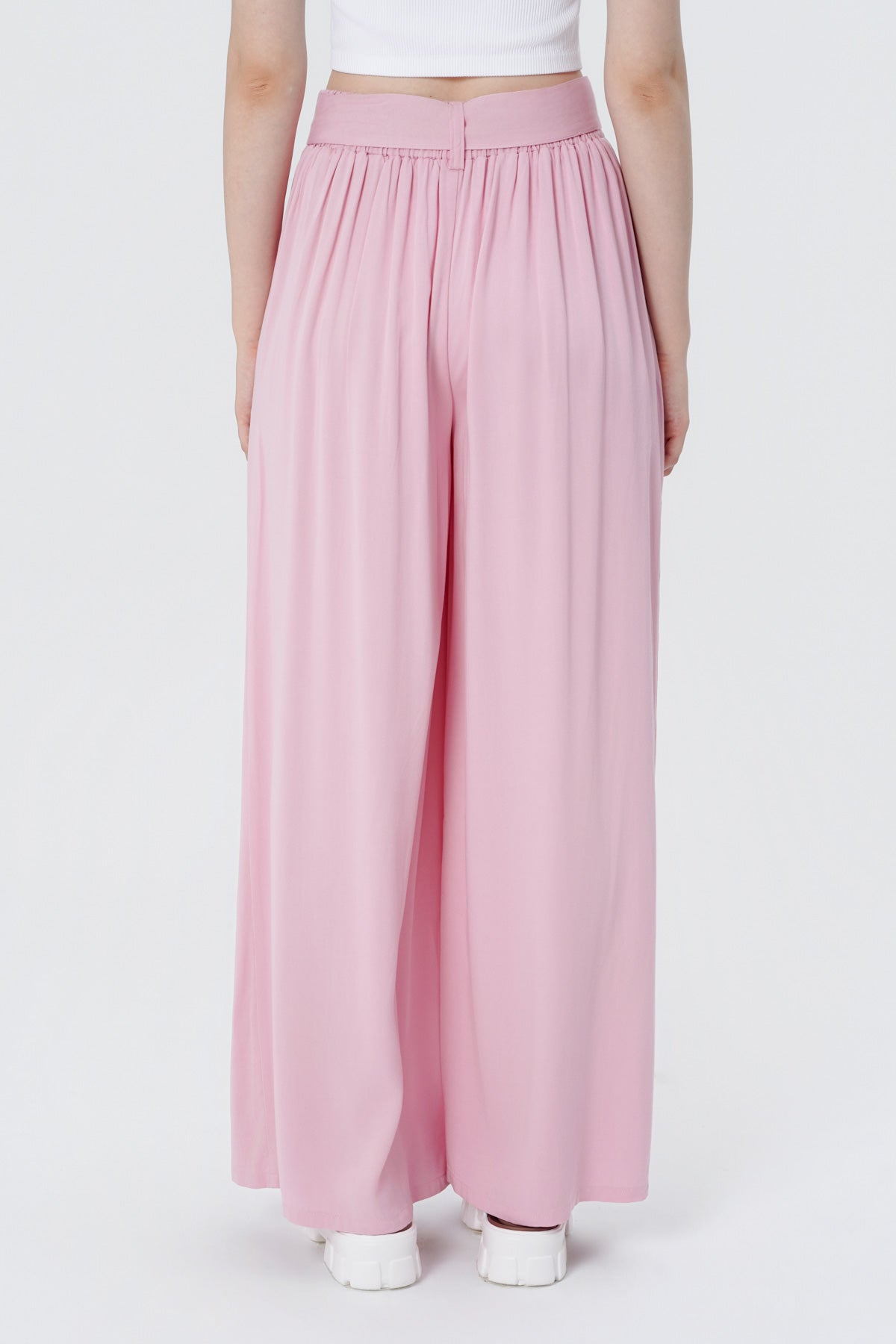 Pantalón Wide Leg Mujer Rosado